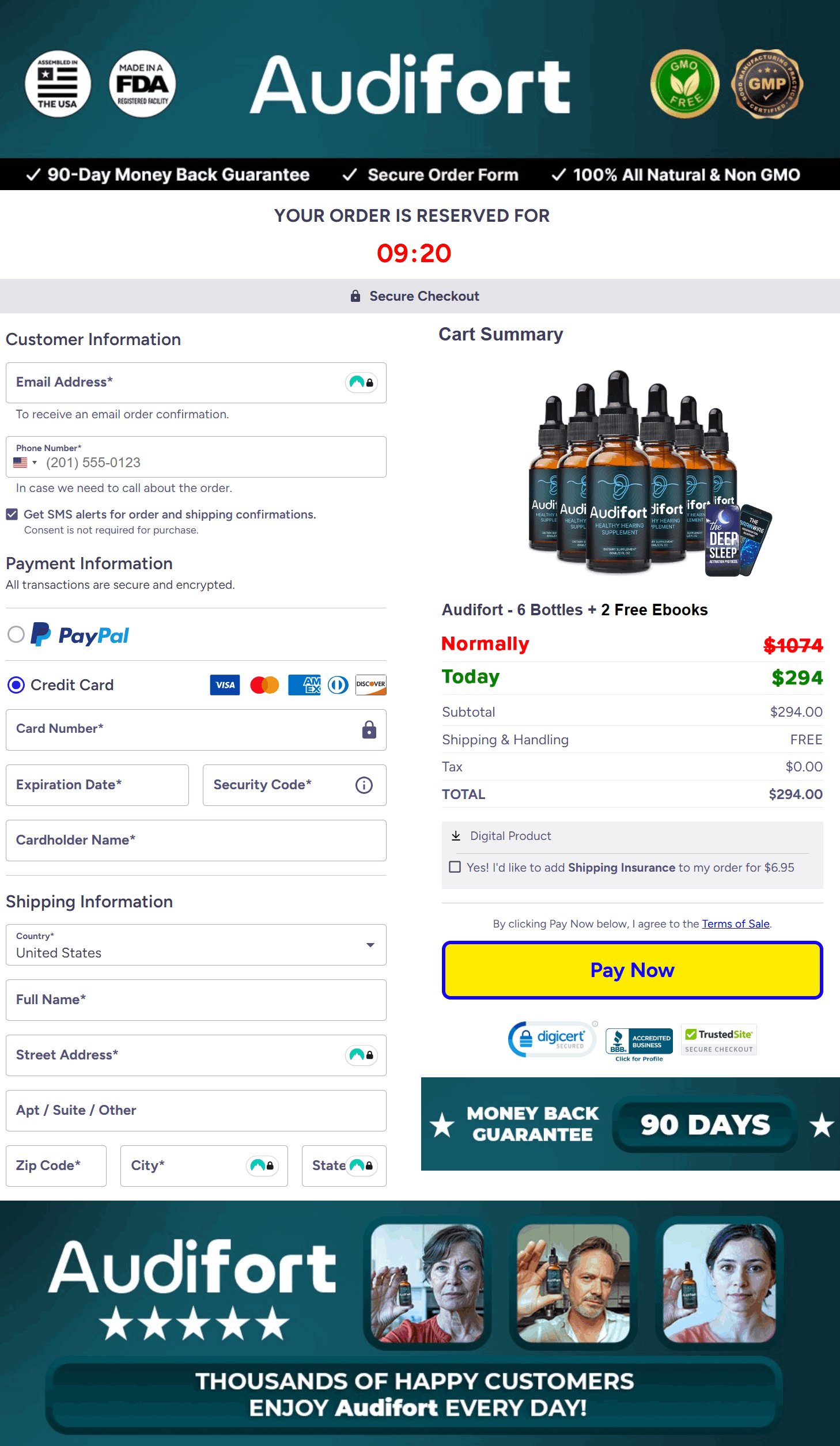 Audifort-order-page
